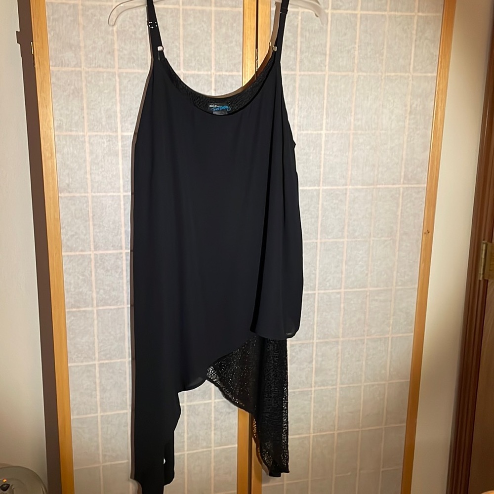 Black Spaghetti Strap Dress by MBLM Tess Halliday
